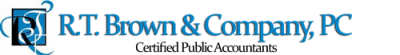 r t brown and company pc certified public accountants logo